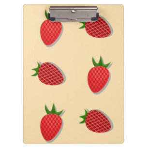 Strawberry pattern for fruit summertime good vibes clipboard