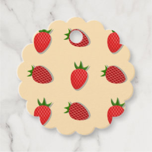 Strawberry pattern for fruit summertime good vibes favour tags