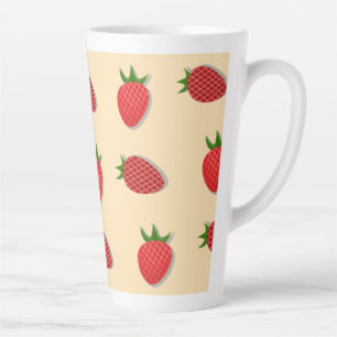 Strawberry pattern for fruit summertime good vibes latte mug