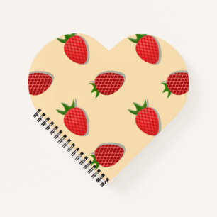 Strawberry pattern for fruit summertime good vibes notebook