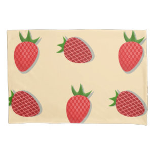 Strawberry pattern for fruit summertime good vibes pillowcase