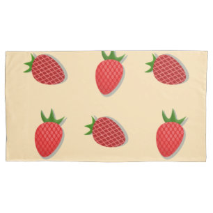 Strawberry pattern for fruit summertime good vibes pillowcase