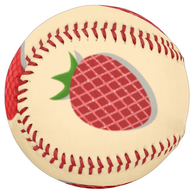 Strawberry pattern for fruit summertime good vibes softball (Front Left)
