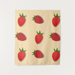 Strawberry pattern for fruit summertime good vibes tapestry