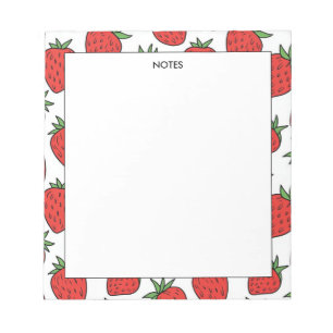 Strawberry Pattern   Fruit-Themed Stationery Notepad