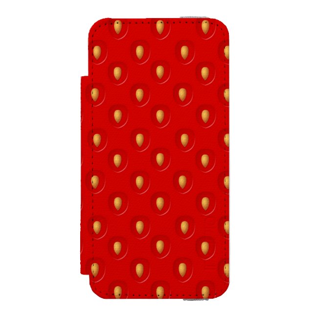 Strawberry Pattern Incipio iPhone Wallet Case (Folio Front)