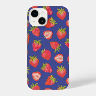 Strawberry pattern iPhone 14 case