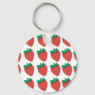 Strawberry Pattern Key Ring