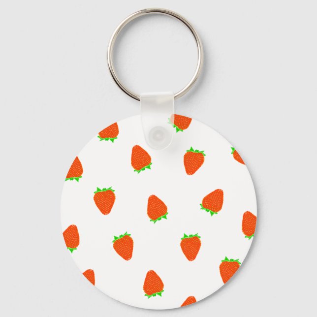 strawberry pattern key ring (Front)