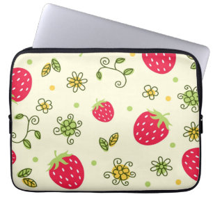 Strawberry pattern laptop sleeve