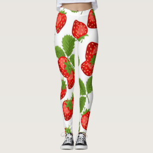Strawberry pattern leggings