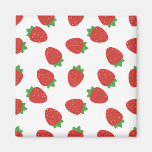 Strawberry pattern magnet