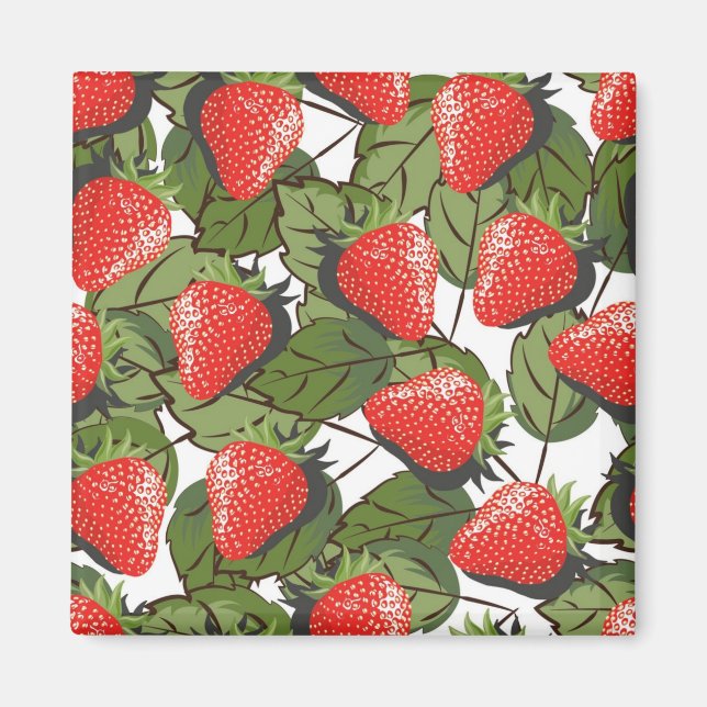 Strawberry pattern magnet (Front)
