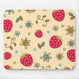 Strawberry pattern mouse pad