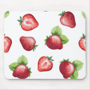 Strawberry pattern mouse pad