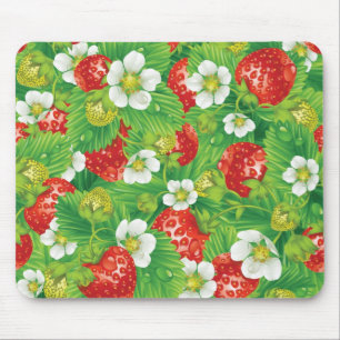 Strawberry pattern mouse pad