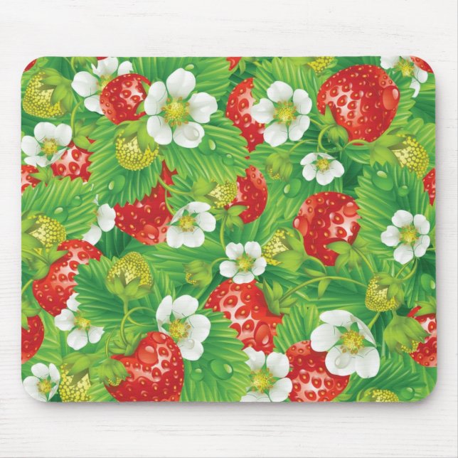 Strawberry pattern mouse pad (Front)