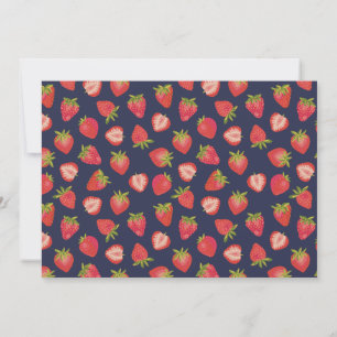 Strawberry pattern Name Card
