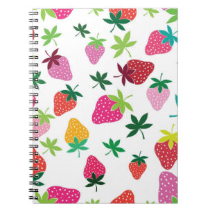 Strawberry pattern notebook