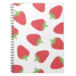 Strawberry pattern notebook