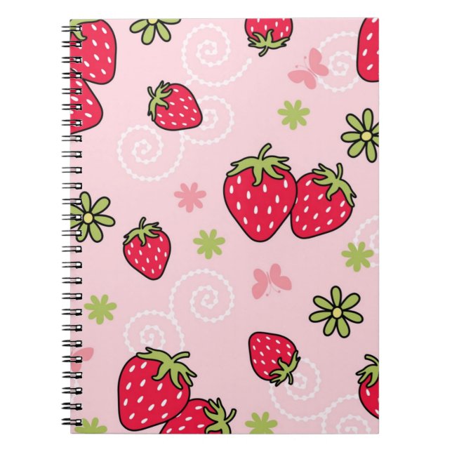 Strawberry pattern notebook (Front)