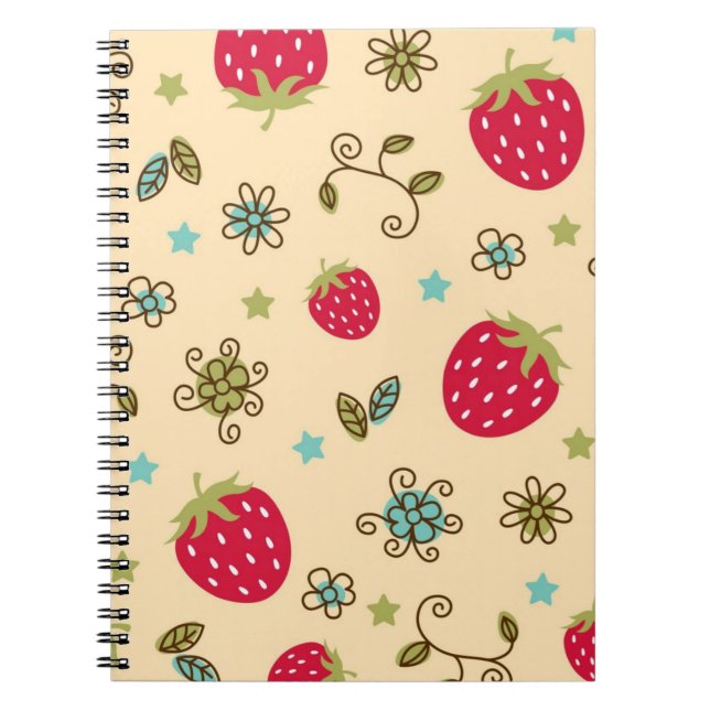 Strawberry pattern notebook (Front)