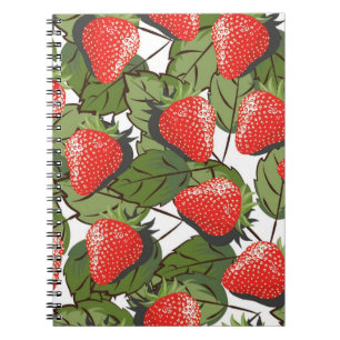 Strawberry pattern notebook