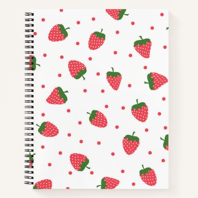 Strawberry pattern notebook (Front)