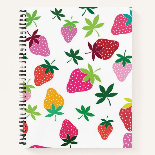Strawberry pattern notebook (Front)