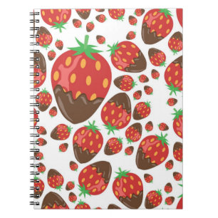 Strawberry pattern notebook
