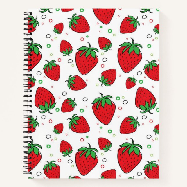 Strawberry pattern notebook (Front)