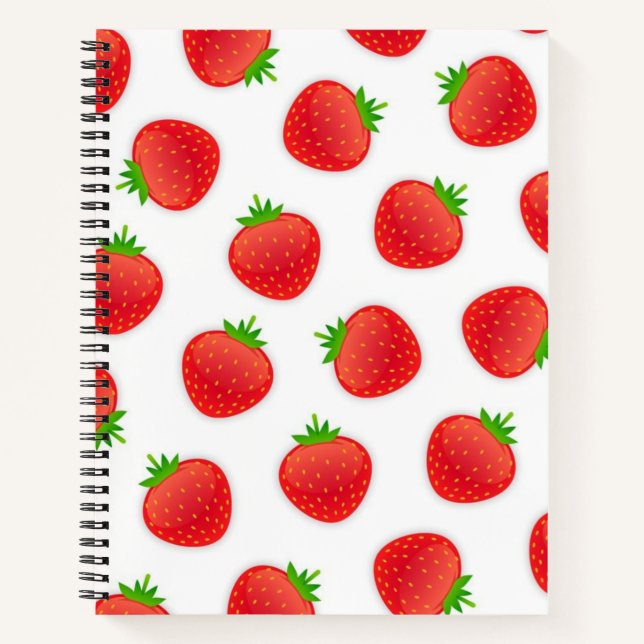 Strawberry pattern notebook (Front)