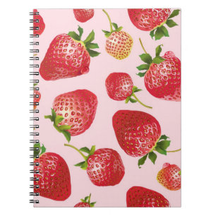 Strawberry pattern notebook
