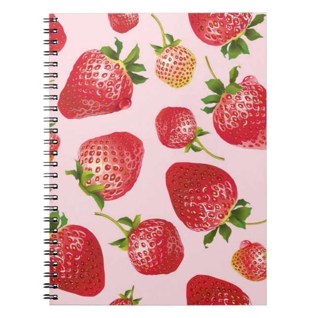 Strawberry pattern notebook (Front)