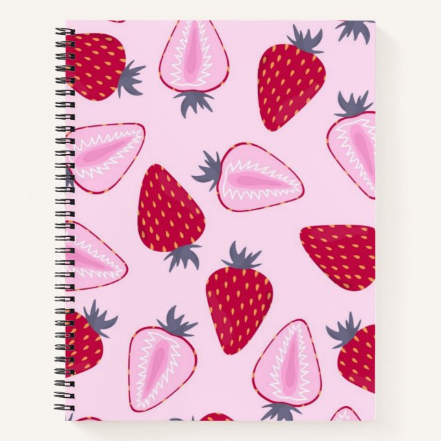 Strawberry pattern notebook (Front)