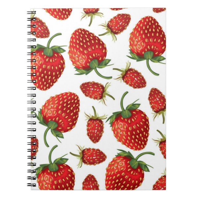 Strawberry pattern notebook (Front)