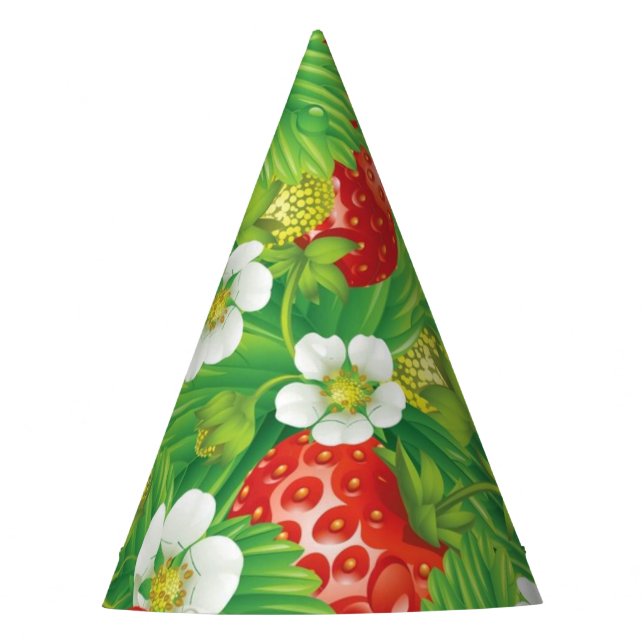 Strawberry pattern party hat (Front)