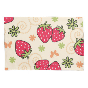Strawberry pattern pillowcase