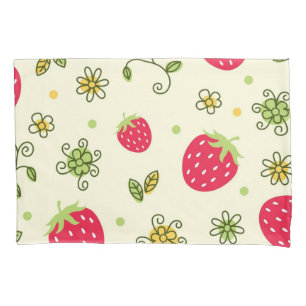 Strawberry pattern pillowcase