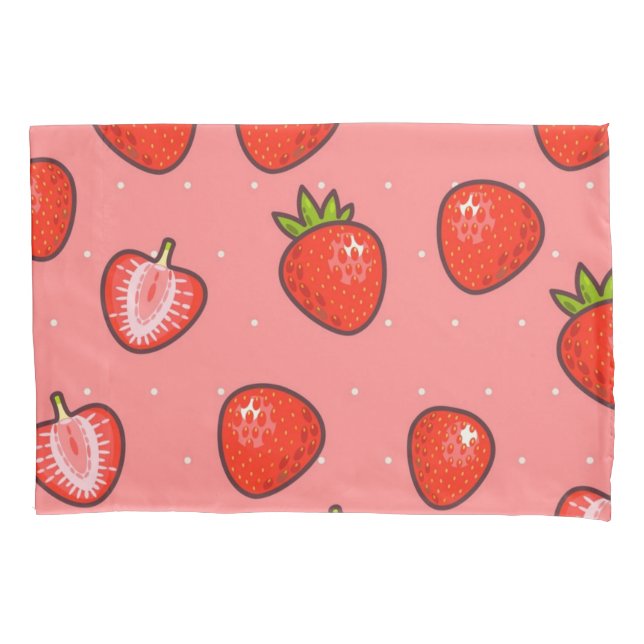 Strawberry pattern pillowcase (Front)