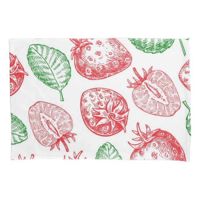 Strawberry pattern pillowcase (Front)