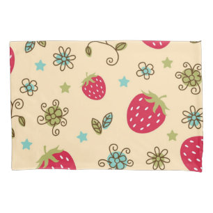 Strawberry pattern pillowcase