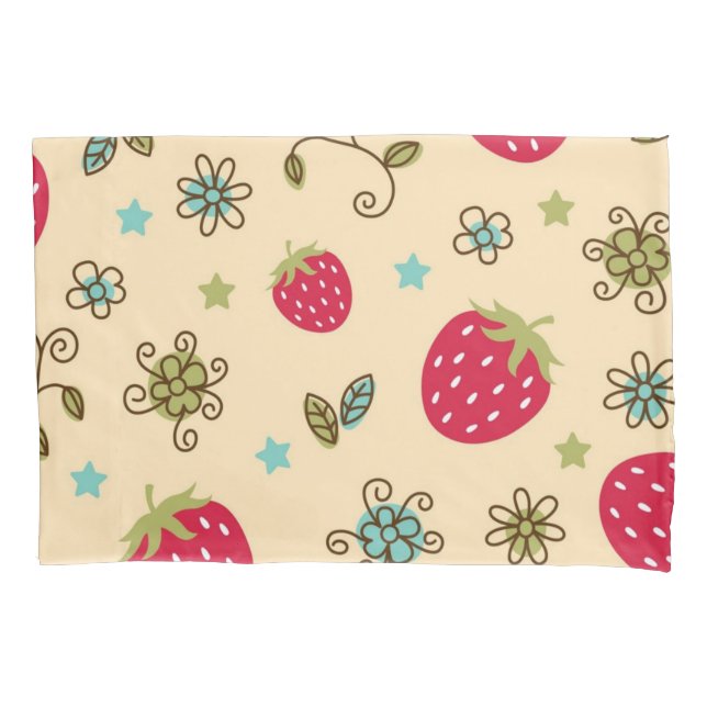 Strawberry pattern pillowcase (Front)