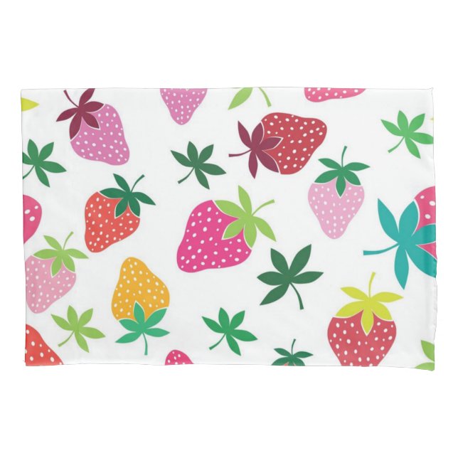 Strawberry pattern pillowcase (Front)