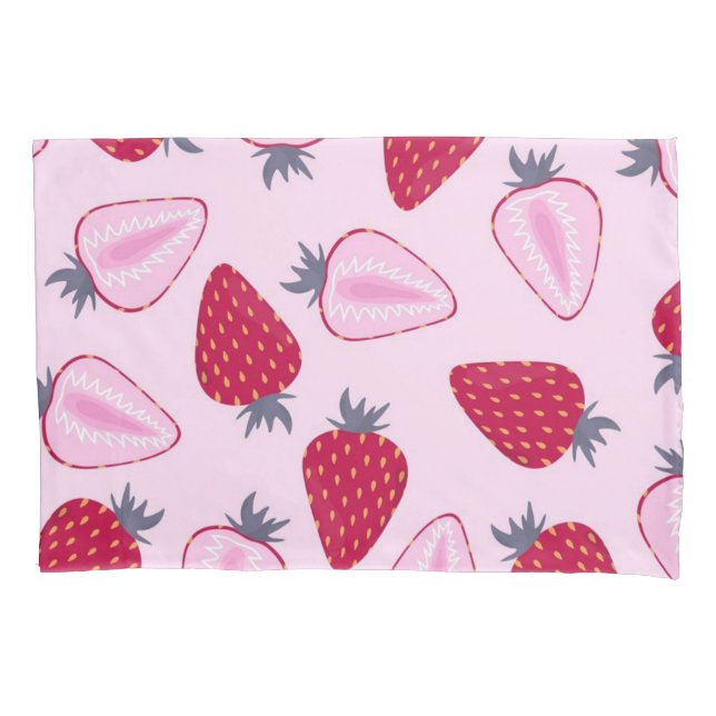 Strawberry pattern pillowcase (Front)