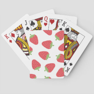 Strawberry pattern playing cards