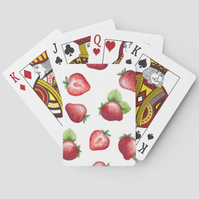 Strawberry pattern playing cards (Back)
