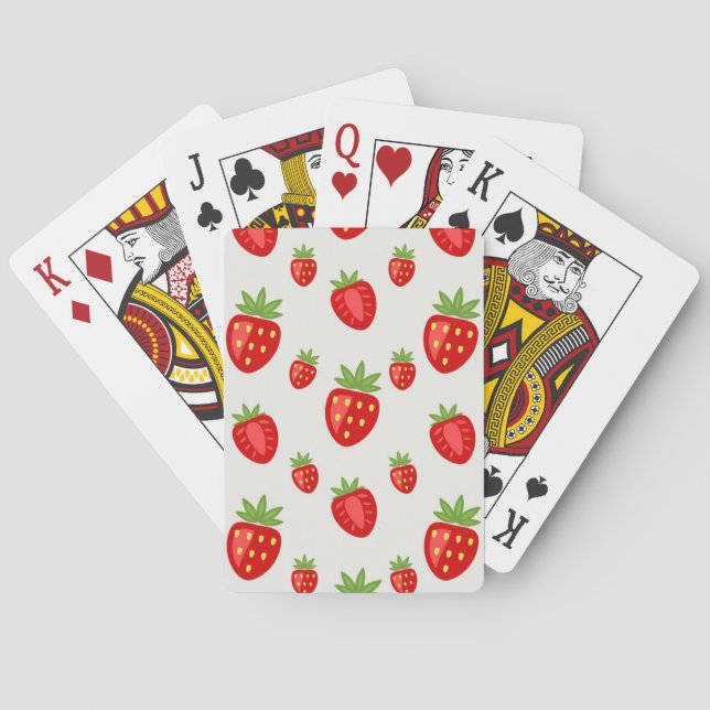 Strawberry pattern playing cards (Back)