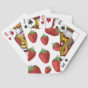 Strawberry pattern playing cards