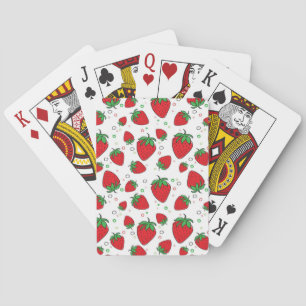 Strawberry pattern playing cards